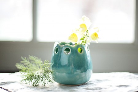 porcelain flower vase